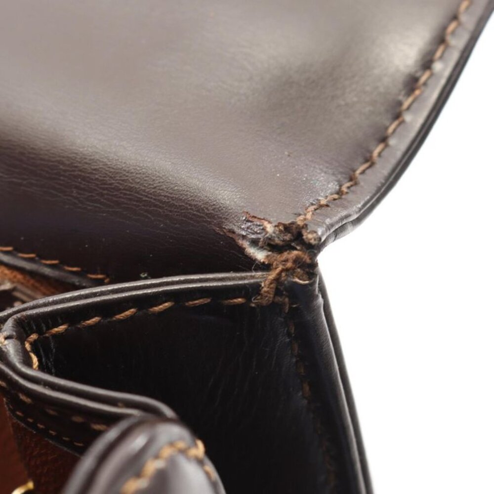 ★SOLD★ Gucci Handbag Vintage Bamboo Dark Brown Leather - Picture 8 of 13